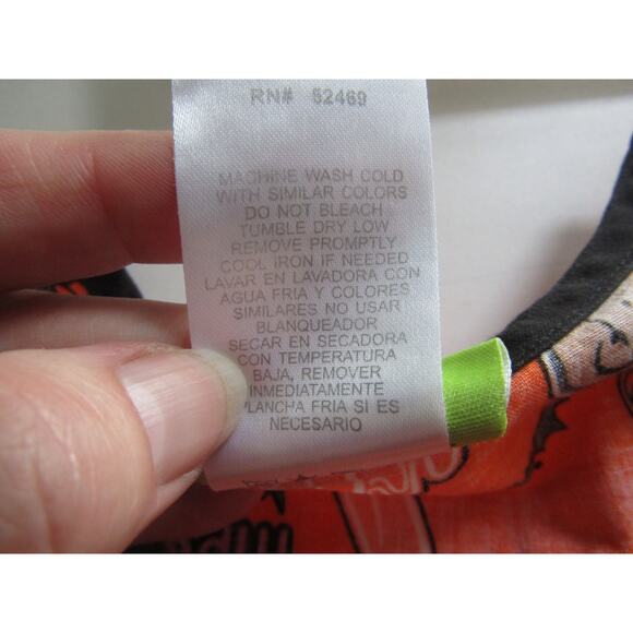 Scooby-Doo Halloween Scrub Top Womens Small Orange Cartoon Medical Uniform Nurse - Picture 5 of 6